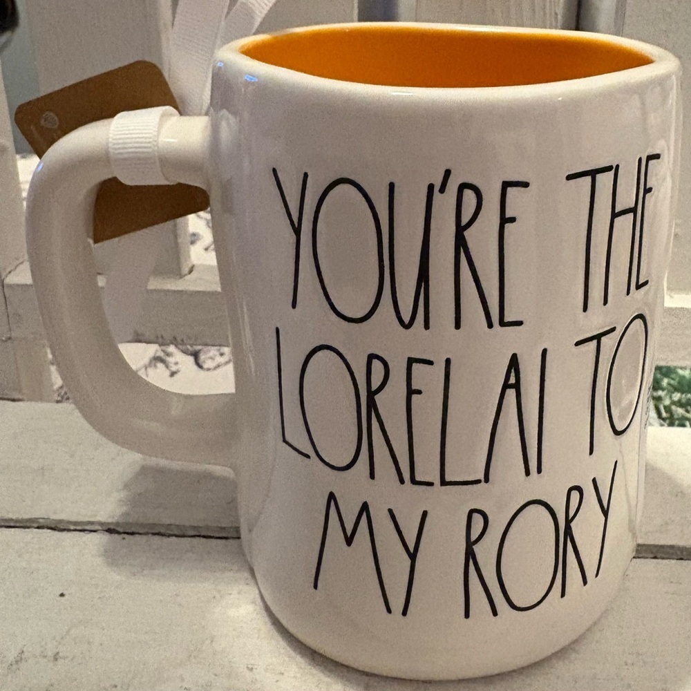 Rae Dunn YOU’RE THE LORELAI TO MY RORY Mug with Orange Interior